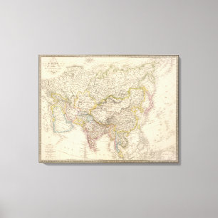 Asia Map Canvas Print