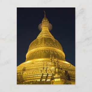 Asia, Mayanmar, Yangon, Buddhist temple in Postcard