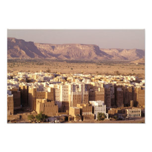 Asia, Middle East, Republic of Yemen. Shibam Photo Print