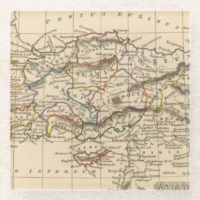 Asia Minor Glass Coaster (Front)