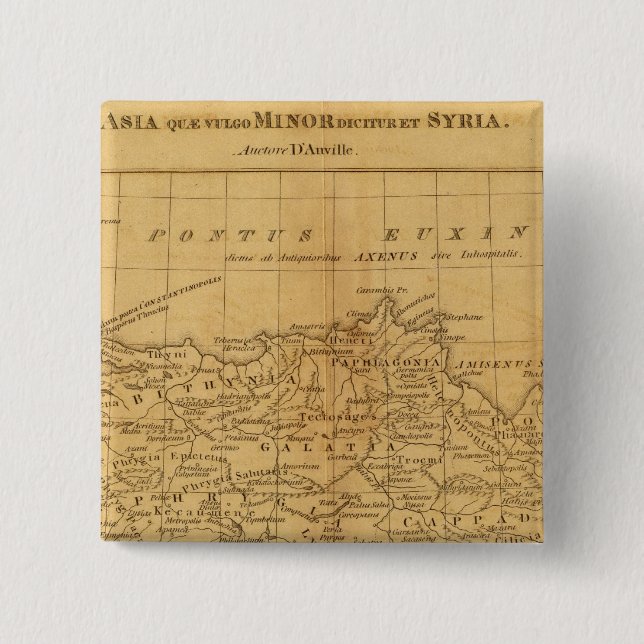 Asia Minor, Syria 2 Inch Square Button (Front)