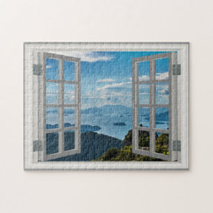 Asia Mountains Amazing View Fab Ocean Jigsaw Puzzl Jigsaw Puzzle