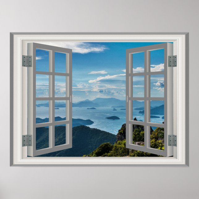 Asia Mountains Amazing View Fab Ocean Poster (Front)