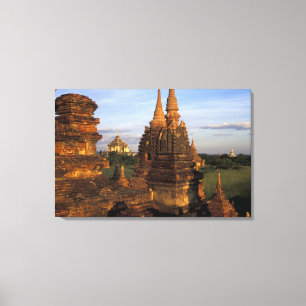 Asia, Myanmar, Bagan. Ancient temples and Canvas Print