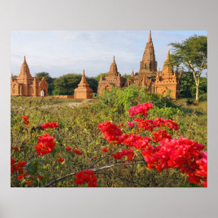 Asia, Myanmar (Burma), Bagan (Pagan). A Bagan Poster