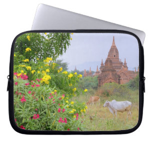 Asia, Myanmar (Burma), Bagan (Pagan). Cows Laptop Sleeve