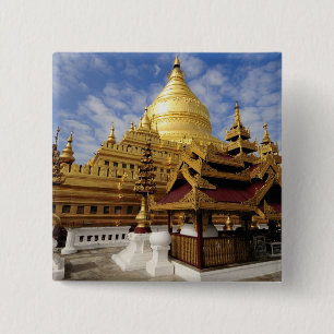 Asia, Myanmar (Burma), Bagan (Pagan). The Shwe 2 Inch Square Button