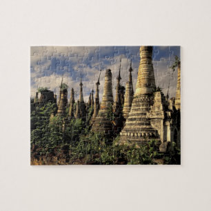 Asia, Myanmar, Inle Lake. Ancient ruins of Jigsaw Puzzle