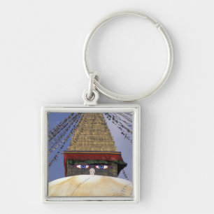 Asia, Nepal, Kathmandu. Bouddhanath Stupa. 2 Keychain