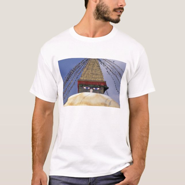 Asia, Nepal, Kathmandu. Bouddhanath Stupa. 2 T-Shirt (Front)