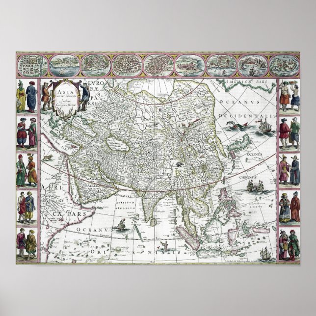 Asia noviter delineata, 1617 poster (Front)