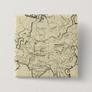 Asia outline map 2 inch square button