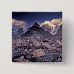 Asia, Pakistan, Karakoram Range, Broad and 2 Inch Square Button