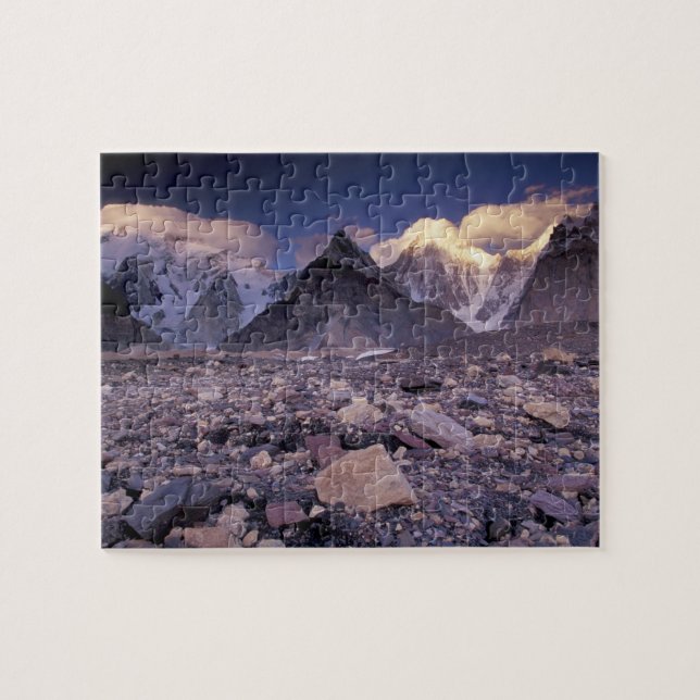 Asia, Pakistan, Karakoram Range, Broad and Jigsaw Puzzle (Horizontal)