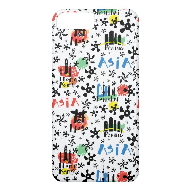 Asia | Symbols Pattern Case-Mate iPhone Case (Back)