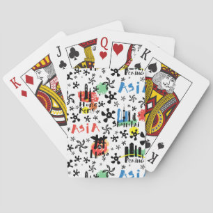 Asia   Symbols Pattern Playing Cards