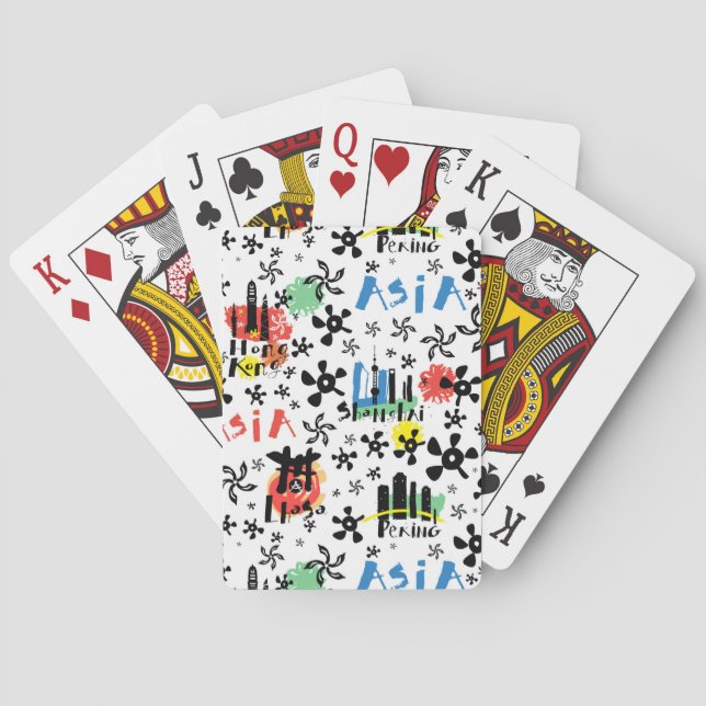 Asia | Symbols Pattern Playing Cards (Back)