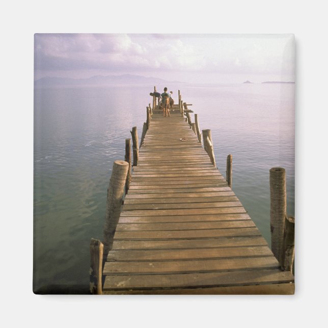 Asia, Thailand, Ko Samui Island. Dock. Magnet (Front)