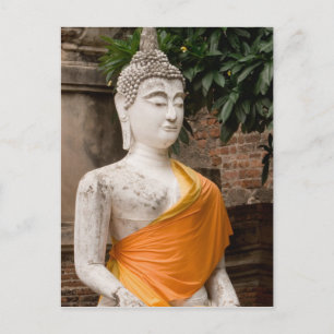 Asia, Thailand, Siam, Buddha at Ayutthaya Postcard