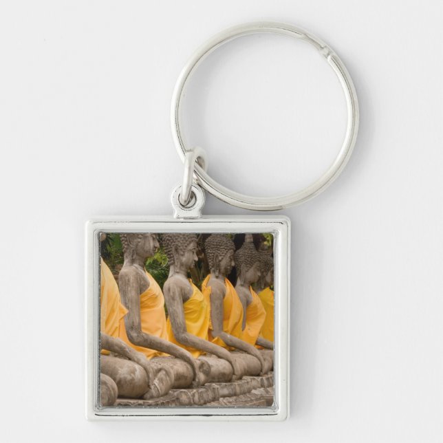 Asia, Thailand, Siam, Buddhas at Ayutthaya Keychain (Front)