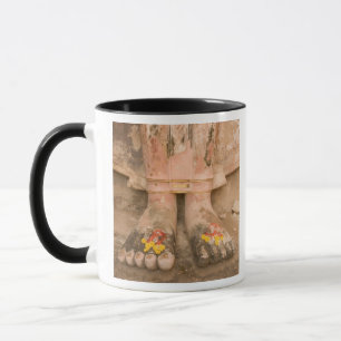 Asia Thailand, Sukhothai, Buddha's feet and Mug