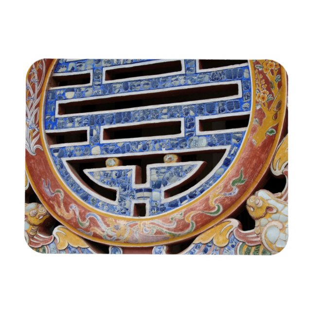 Asia, Vietnam. Decorated window Magnet (Horizontal)