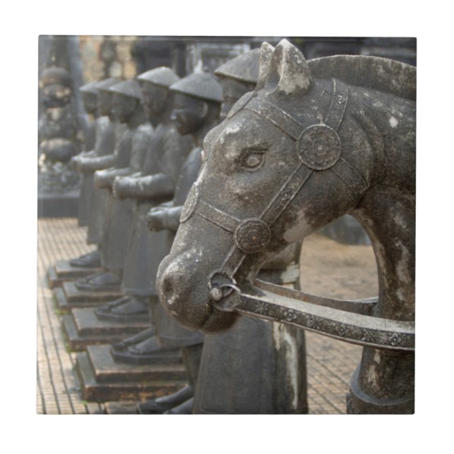 Asia, Vietnam. Figurines and horse statues Tile (Front)