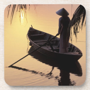 Asia, Vietnam, Mekong Delta, Can Tho. Evening Coaster