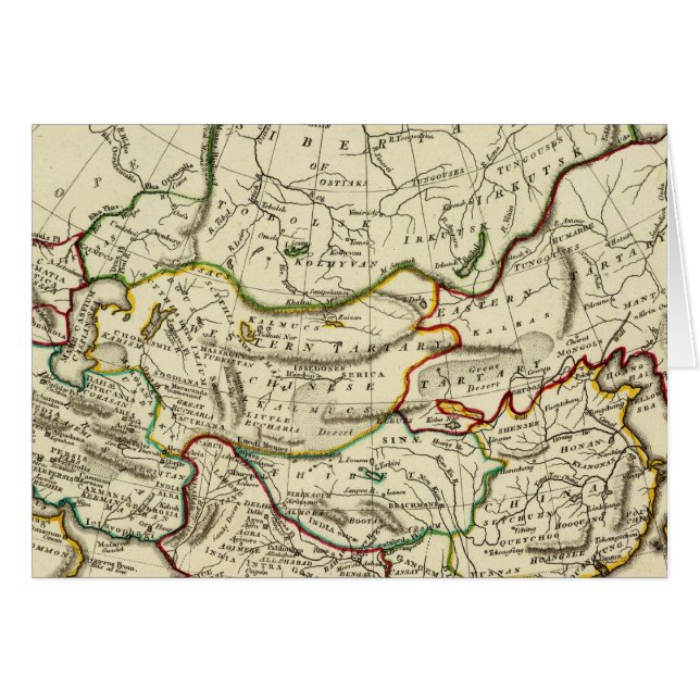 Asia with boundaries outlined (Front Horizontal)