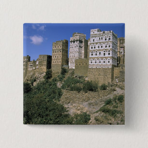 Asia, Yemen, Al Hajjara. Buildings and only 2 Inch Square Button