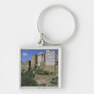 Asia, Yemen, Al Hajjara. Buildings and only Keychain