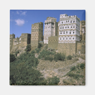Asia, Yemen, Al Hajjara. Buildings and only Magnet
