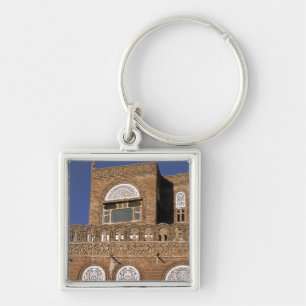 Asia, Yemen, Sana'a. Yemeni architecture detail. Keychain