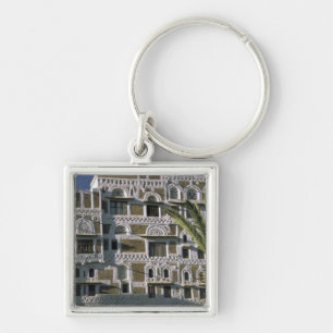 Asia, Yemen, Sana'a. Yemeni house. Keychain