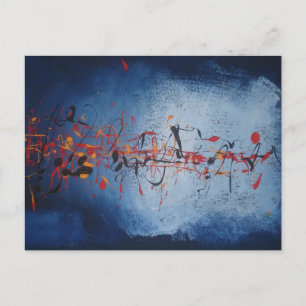 Asian Abstract Art Postcard