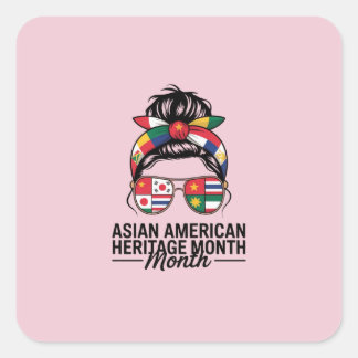 asian american and pacific islander heritage month square sticker