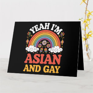 Asian and Gay Queer Asian Chinese Korean Japanese Card