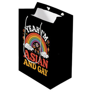 Asian and Gay Queer Asian Chinese Korean Japanese Medium Gift Bag