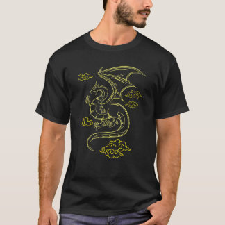 Asian Animal Fire Fantasy Idea Dragon T-Shirt