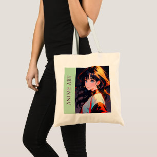 Asian anime cute girl designトートバッグ tote bag