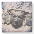 Asian Antique Carved Faces Statue Photo Stylish