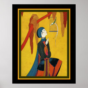 Asian Art Deco Print by Frank Mackintosh 16x20