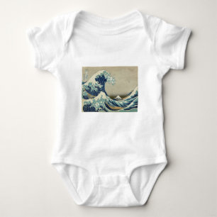 Asian Art - The Great Wave off Kanagawa Baby Bodysuit