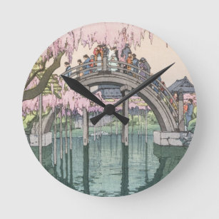 Asian Art Vintage Oriental Classic Masterpiece Round Clock