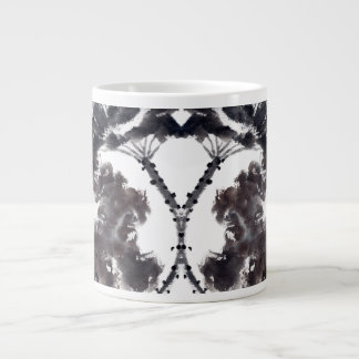 Asian art with lotus leaves motif large coffee mug