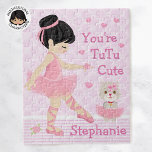 Asian Ballerina Tutu Cute Jigsaw Puzzle<br><div class="desc">Personalized Multicultural "You're TuTu Cute" ballerina. Please check out more of my personalized gifts.</div>