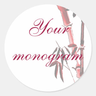 Asian Bamboo Wedding Theme Envelope Seals Label