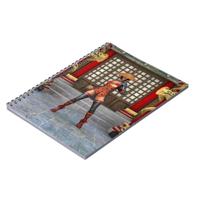 Asian Battle Woman Notebook (Left Side)