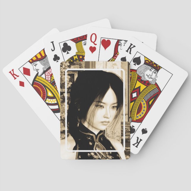 Asian Beauty Playing Cards (Back)