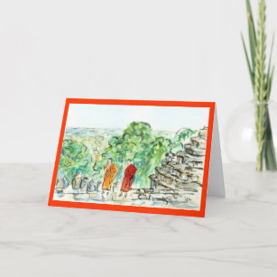 Asian Buddhist Monk Greeting Card or Note Cards
